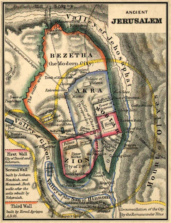 Image source www.menorahcoinproject.org Map of Ancient Jerusalum