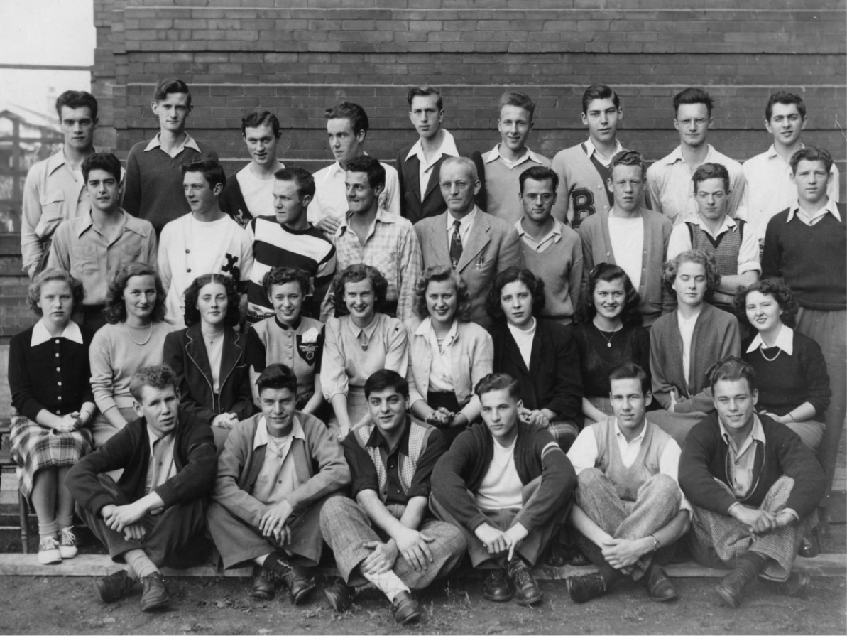 Grade 12 Homeroom Class (1949.)