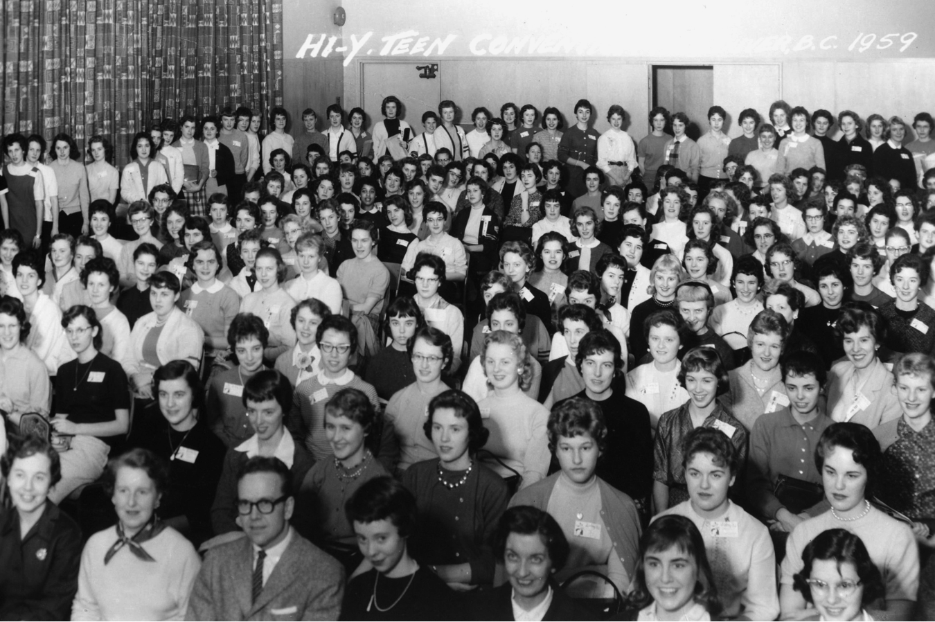 David Thompson School Girls Hi-Y Club sponsors a convention in Vancouver (1959.)