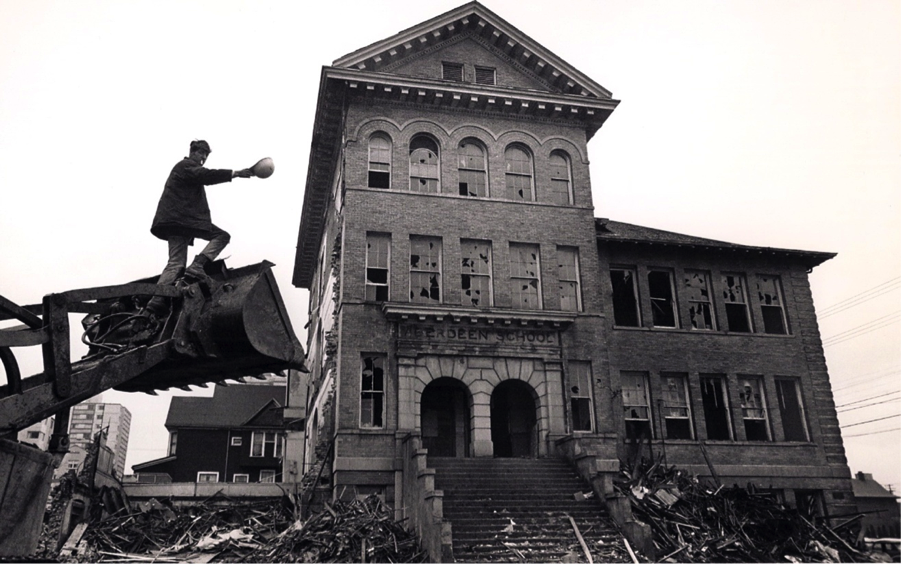 Demolition of Dawson Annex (1969). Click for full view.
