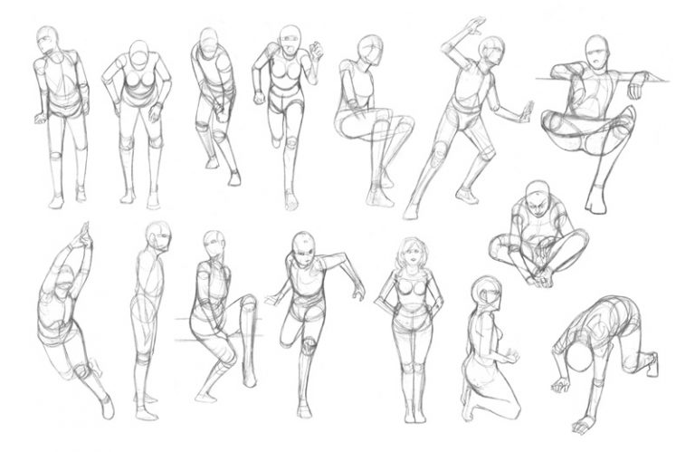 line drawings of bodies