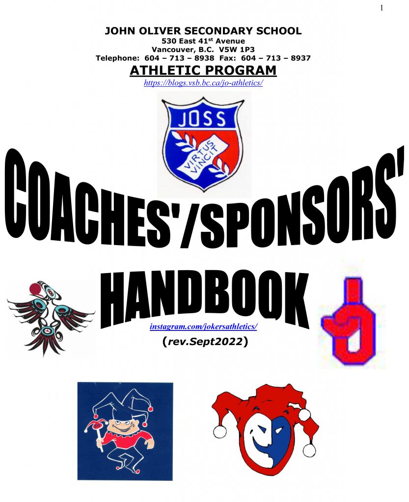 FOR COACHES/SPONSORS JOHN OLIVER ATHLETICS